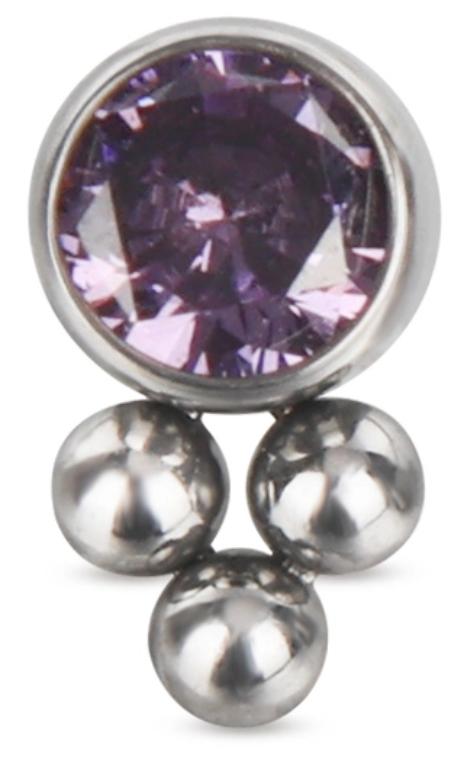Bezel Set CZ with Bottom Tribead
