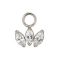 3 Marquise CZ Cluster Charm