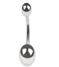 Navel Curved Barbell with balls