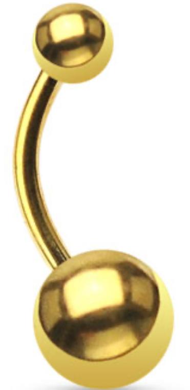 Navel Curved Barbell with balls