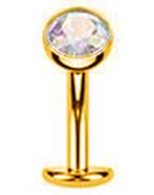 Flat Disc Curved Barbell with CZ