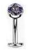 Flat Disc Curved Barbell with CZ