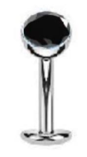 Flat Disc Curved Barbell with CZ