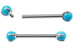 Straight Barbell with Sphere Stone Claw