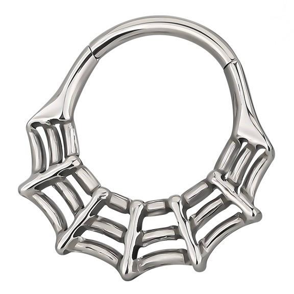 Titanium Hinge Ring Cobweb