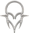 Titanium Hinge Ring Jagged Heart