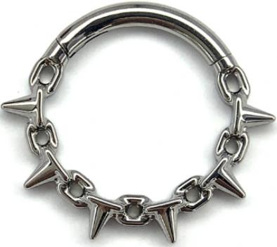 Titanium Hinge Ring Spikes and Chains