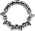 Titanium Hinge Ring Spikes and Chains