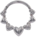 Titanium Hinge Ring Hearts