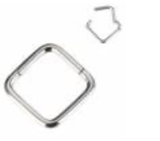 Titanium Square Hinge Ring