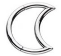 Titanium Crescent Moon Hinge Ring