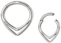 Titanium Double Chevron Hinge Ring