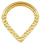 Titanium Hammered Chevron Hinge Ring