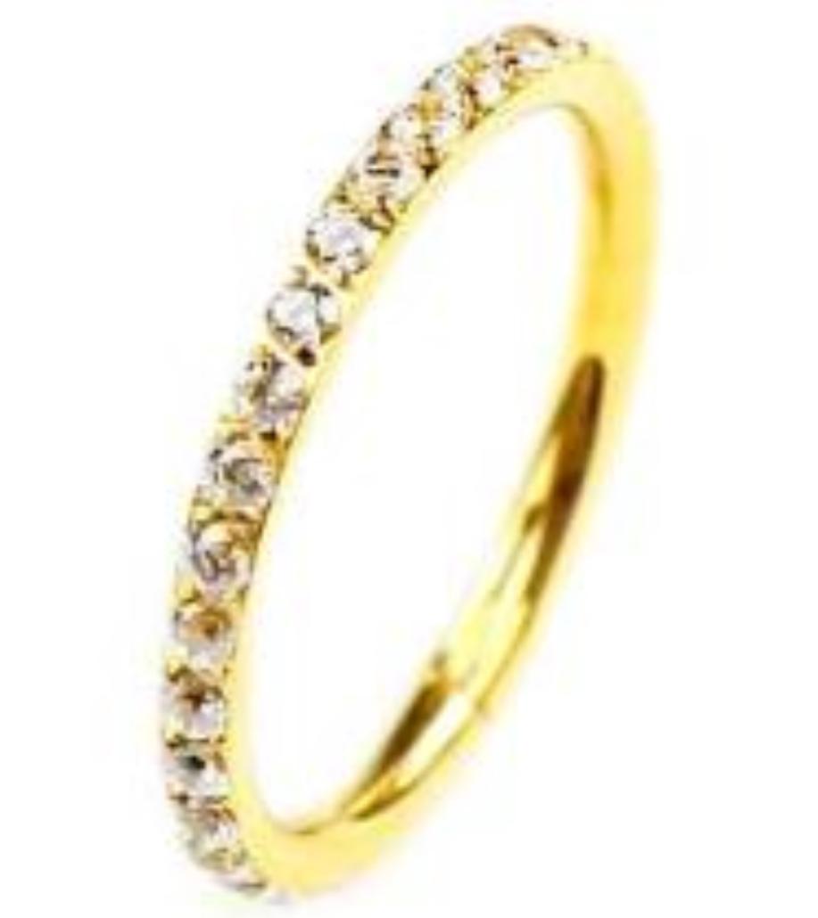 Titanium Hinge Ring with Side Pave Clear CZ