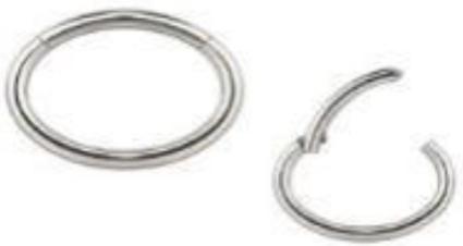 Titanium Oval Hinge Ring