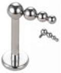 Internally Threaded Labret with Descending 4 Balls