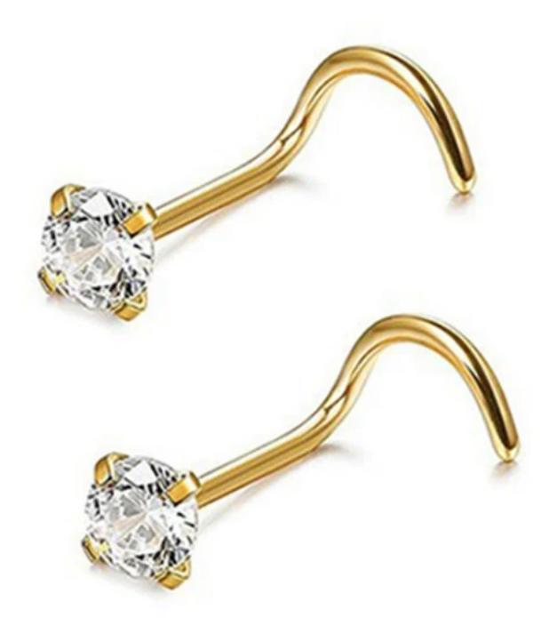 Nose Screw with Prong CZ