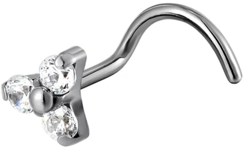 Nose Screw with Trinity CZ