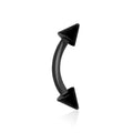 Curved Barbell with Spikes