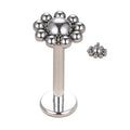 Internally Threaded Labret with Bead Sun