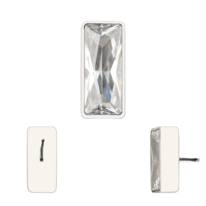 Threadless Baguette Clear CZ