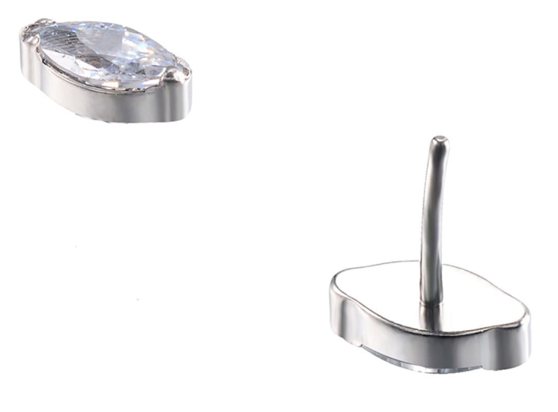 Threadless Marquise Clear CZ