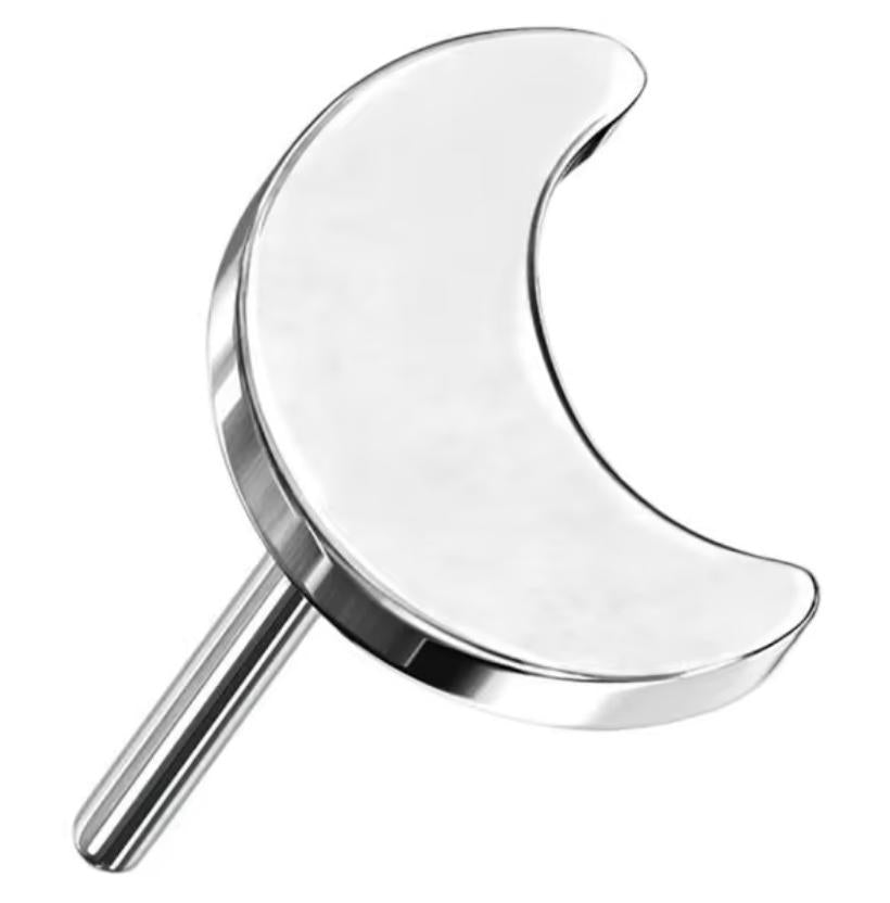 Threadless Titanium Cresent Moon