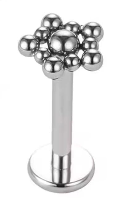 Internally Threaded Labret with Bead Star