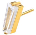 Threadless Tapered Baguette Prong Clear CZ