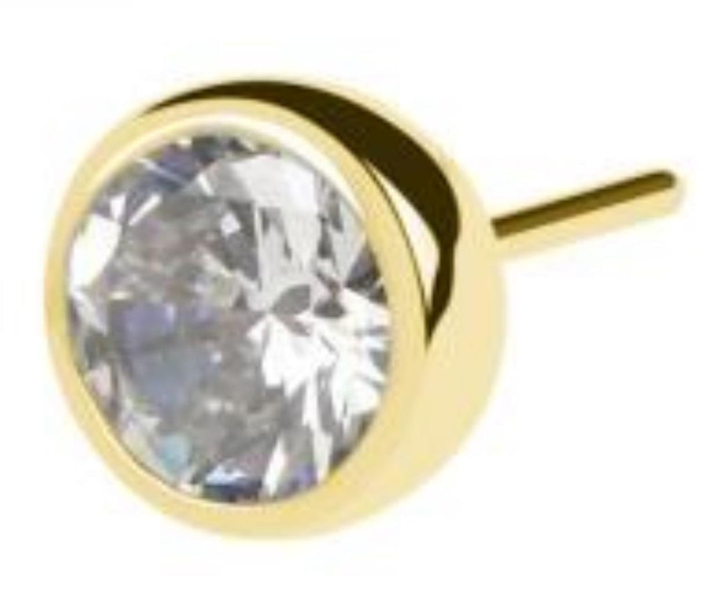 Threadless Bezel Set CZ