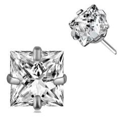 Threadless Prong Square CZ