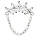 5 Marquise CZ Clutster with Dangled Chain