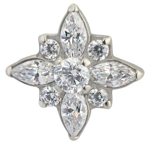Marquise Star with 5 Center Round CZ