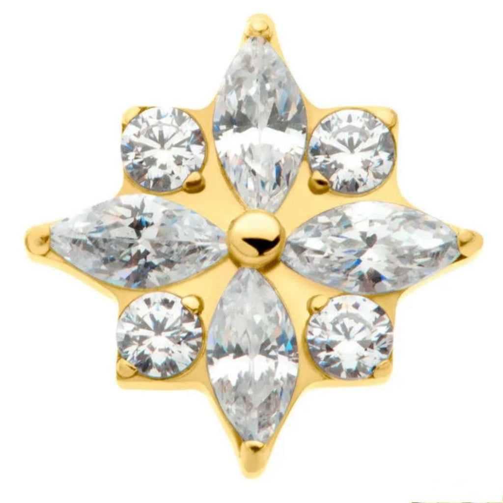 Marquise Star with 5 Center Round CZ