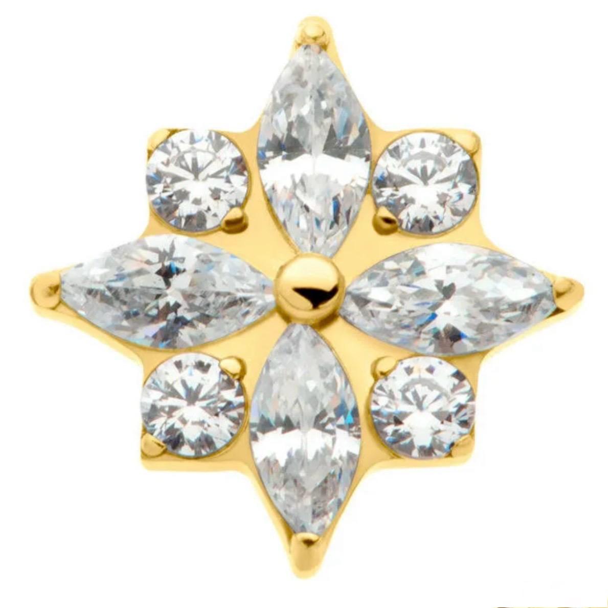 Marquise Star with 5 Center Round CZ