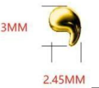 Threadless 14K Gold Comma