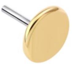 Threadless 14K Gold Flat Disc