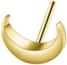 Threadless 14K Gold Crescent Moon