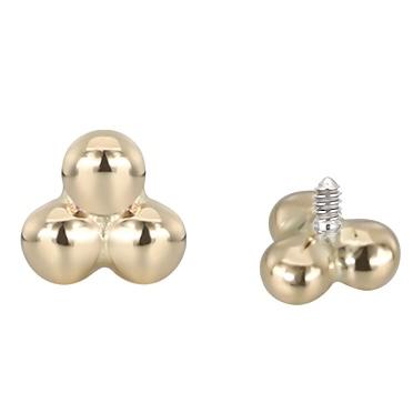 Internally Threaded 14K Gold Tribead