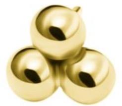 Threadless 14K Gold Tribead