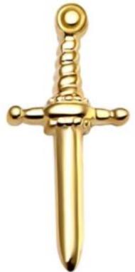 Threadless 14K Gold Sword