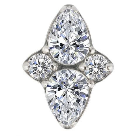 Pear and Round CZ Pair