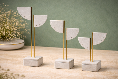 10 Piece Jewelry Display Double Flag Stand