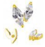 Two Staggered Marquise CZ