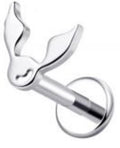 Internally Threaded Labret with Golden Snitch