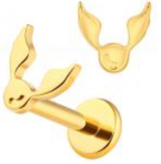 Internally Threaded Labret with Golden Snitch