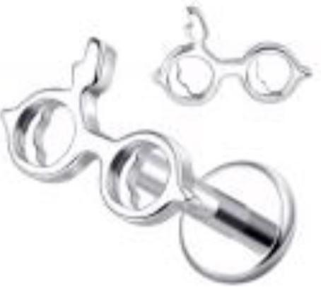 Internally Threaded Labret with Harry Glasses