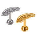 Internally Threaded Labret with Feather