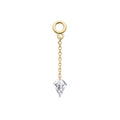 Threadless 14K Gold Kite CZ Dangle Charm