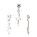Round CZ with Thunder Dangle